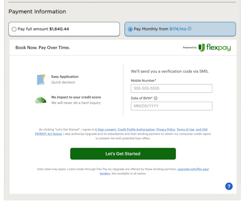 Возможность ежемесячной оплаты Uplift