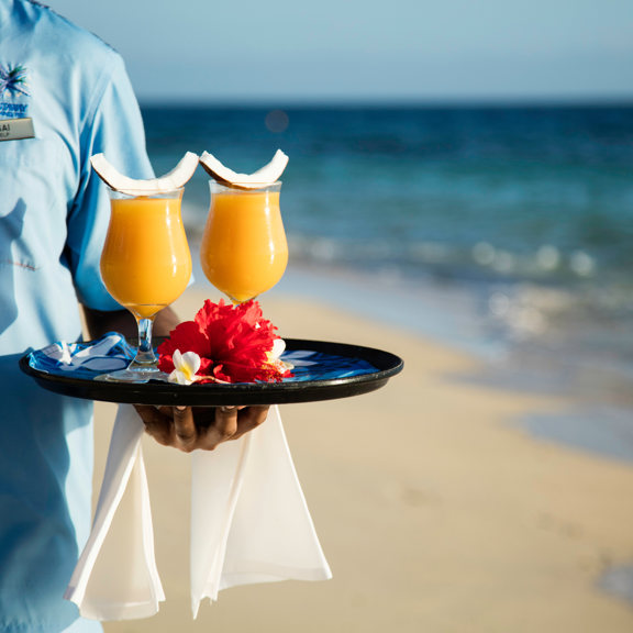 Castaway Island, Fiji welcome drink