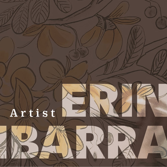 женщина рисует цветы