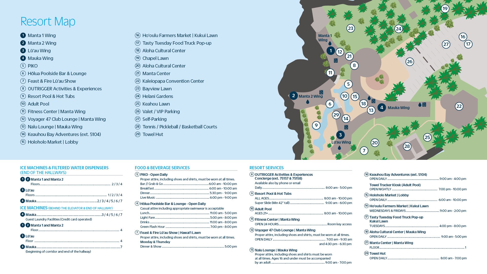 Map of OUTRIGGER Kona Resort & Spa